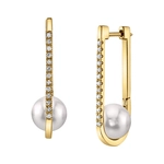 18K Gold Akoya Pearl & Diamond Evelyn Earrings