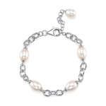 White Freshwater Baroque Pearl Miren Bracelet