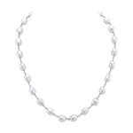 White Freshwater Baroque Pearl Gemma Necklace