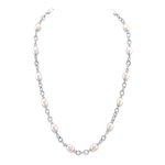 White Freshwater Baroque Pearl Miren Necklace
