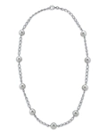 White Freshwater Pearl Tincup Braided Necklace