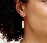 Multicolor Freshwater Pearl Anabella Earrings - Model Image