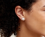 Freshwater Pearl Lea Earrings - Model Image