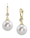 Freshwater Pearl & Diamond Michelle Earrings