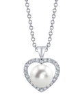 Freshwater Pearl & Diamond Amour Pendant