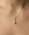 14K Gold Freshwater Pearl Emmanuelle Pendant - Secondary Image