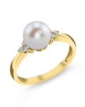 Freshwater Pearl & Diamond Grace Ring - Third Image