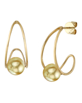 Golden South Sea Pearl Luna Earrings