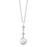 White South Sea Pearl & Lab Grown Diamond Georgia Pendant