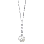 White South Sea Pearl & Lab Grown Diamond Georgia Pendant
