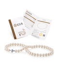 7.5-8.0mm Japanese Akoya White Pearl Necklace- AAA Quality - Fourth Image