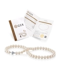 7.5-8.0mm Japanese Akoya White Pearl Necklace- AAA Quality - Third Image