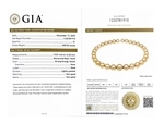 13-16mm Golden Round South Sea Pearl Necklace - GIA Certified - Model Image