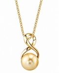 Golden South Sea Pearl Infinity Pendant