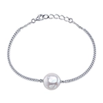 White Freshwater Baroque Pearl June Bracelet