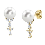 White South Sea Pearl & Diamond Kiara Earrings