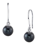 Black Freshwater Pearl Linda Dangling Earrings