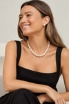 12-14mm White South Sea Drop Oval Pearl Necklace - Secondary Image
