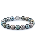 10-11mm Tahitian South Sea Multicolor Pearl Bracelet
