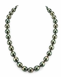 9-11mm Peacock Tahitian South Sea Baroque Pearl Necklace
