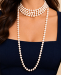 7.5-8.5mm Diana Quad 68" Length Freshwater Pearl Necklace - Model Image
