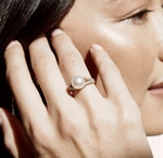 Akoya Pearl & Diamond Robbi Ring - Model Image
