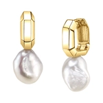 White Freshwater Baroque Pearl Blaire Earrings