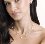White Freshwater Pearl Isabella Necklace - Model Image