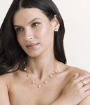 18K Gold White Freshwater Pearl Beaded Shay Ring - Secondary Image