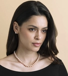 8.0-8.5mm Pink Freshwater Pearl Necklace & Earrings - Secondary Image