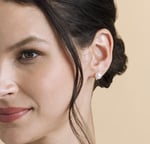 Akoya Pearl & Diamond Classic Earrings - Model Image