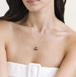 14K Gold Tahitian South Sea Pearl Devon Pendant - Model Image