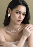 White Freshwater Baroque Pearl Mabel Earrings - Secondary Image