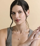 White Freshwater Mother of Pearl Kennedy Earrings - Secondary Image