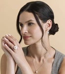 White Freshwater Cultured Keshi Pearl Ring - Secondary Image