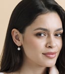 Freshwater Pearl Harriett Earrings - Model Image