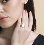 Pink Cultured Mother of Pearl Raya Ring - Model Image