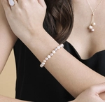 6.5-7.0mm Multicolor Freshwater Pearl Bracelet - AAA Quality - Secondary Image