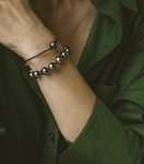 9-10mm Tahitian South Sea Pearl Drop Shape Bracelet - AAAA Quality - Secondary Image