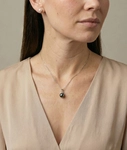 Tahitian South Sea Pearl Infinity Pendant - Model Image