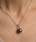Tahitian South Sea Pearl Infinity Pendant - Secondary Image