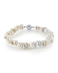 8.0-8.5mm White Freshwater Keshi Pearls Bracelet