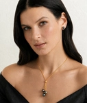 14K Gold Multicolor Tahitian Pearl Tincup Cluster Pendant - Third Image
