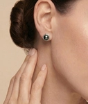 Tahitian South Sea Pearl and Diamond Lexi Earrings - Model Image