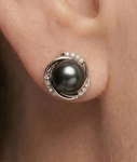 Tahitian South Sea Pearl and Diamond Lexi Earrings - Secondary Image