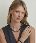 Tahitian South Sea Pearl & Diamond Kim Earrings - Model Image
