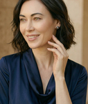 Tahitian South Sea Pearl Lexi Earrings - Model Image