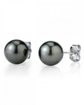 8mm Tahitian South Sea Round Pearl Stud Earrings