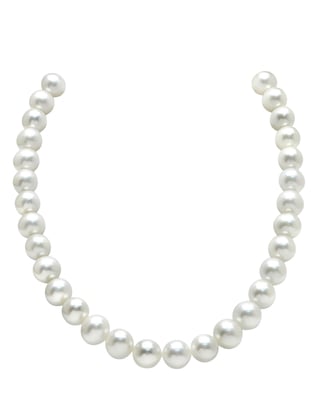 10.5-11.5mm White Freshwater Pearl Necklace- AAAA Quality