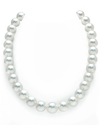 12-14mm White South Sea Pearl Necklace - Certified AAA+ Quality